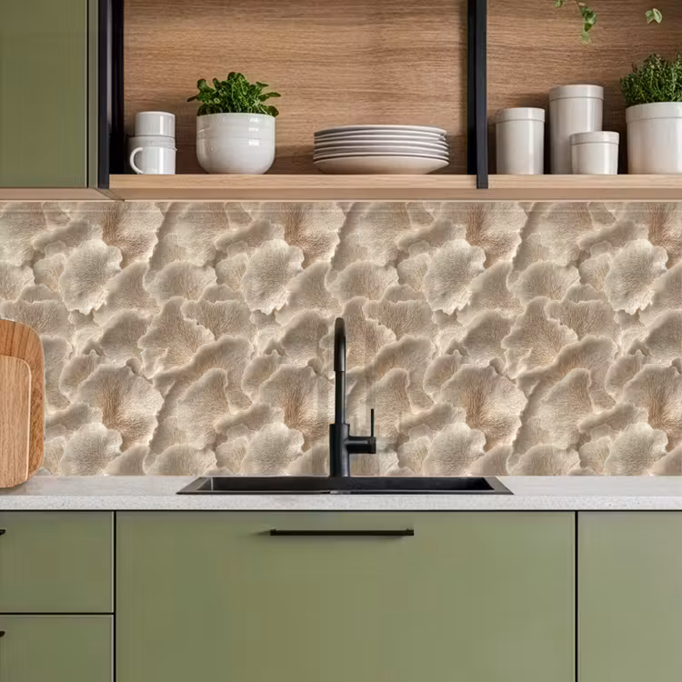 Keuken achterwand - Waaierstructuren - Beige - Vezeltextuur — 8