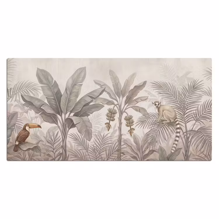 Bureau onderlegger - Natuur - Jungle - Ringstaartmaki - Bruin — 2