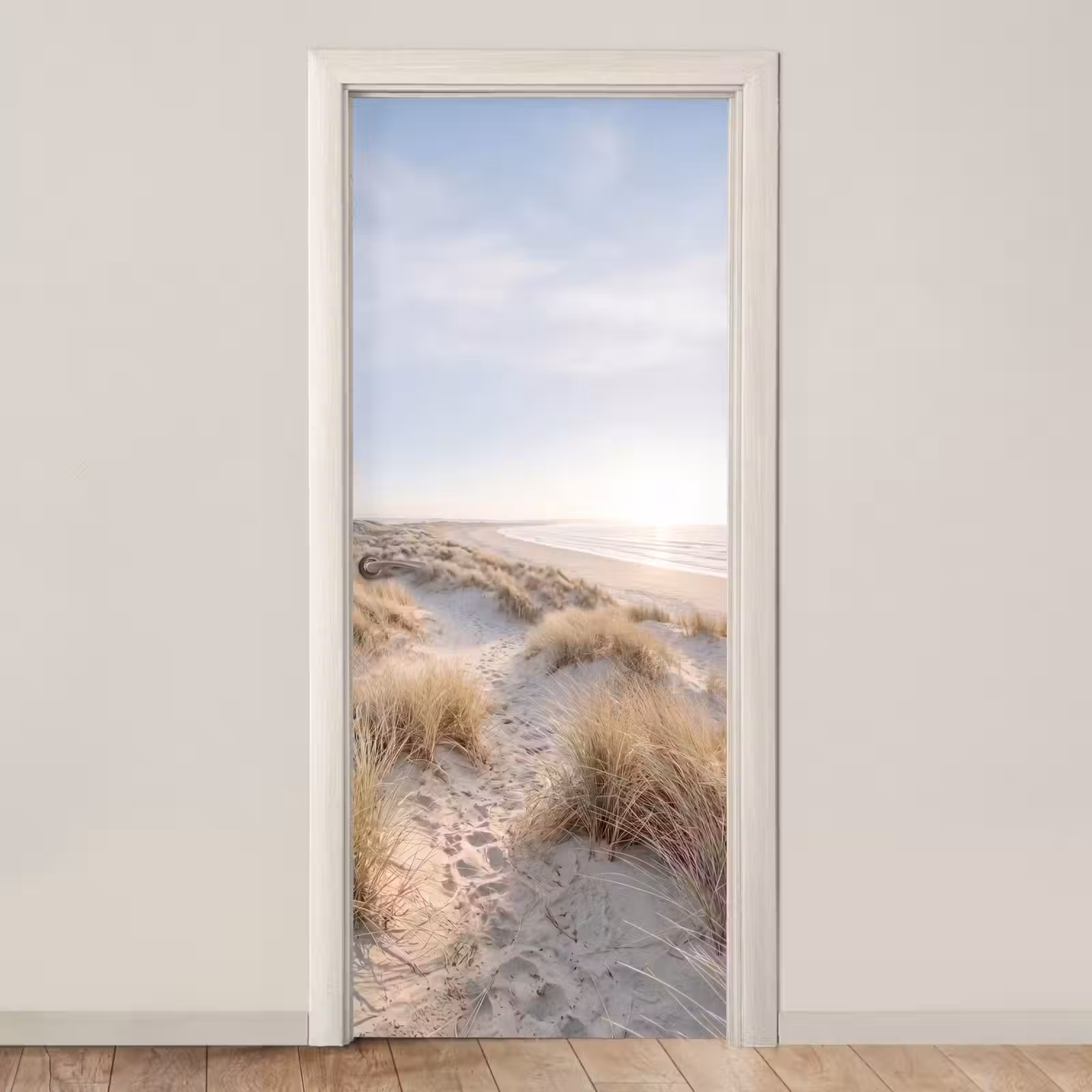 Deursticker - Duinen - Strand - Beige — 1