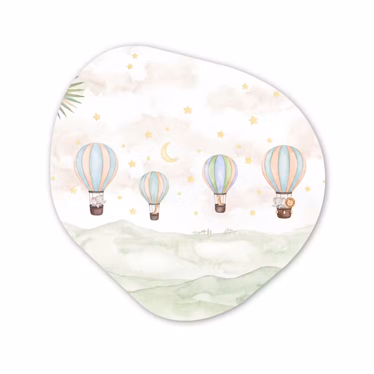 Organisch schilderij - Forex - Aquarel - Luchtballonnen - Pastel — 1