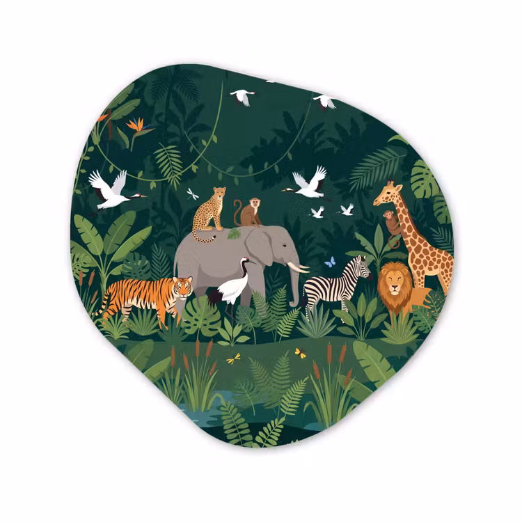 Organisch schilderij - Forex - Tropisch - Jungle - Groen — 1