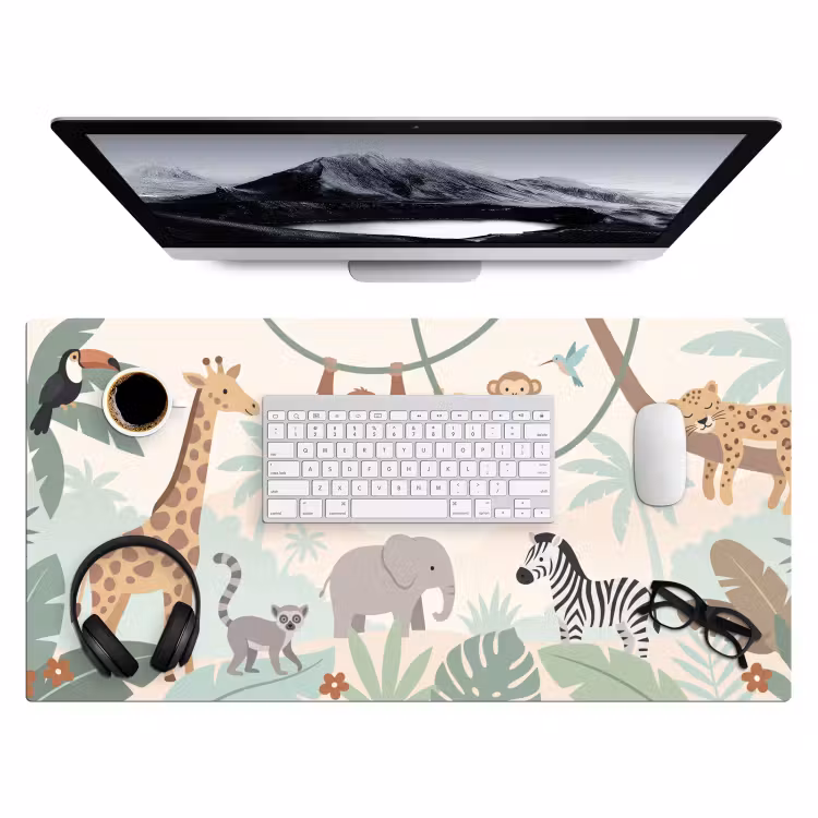 Bureau onderlegger - Jungle - Dieren - Groen — 4