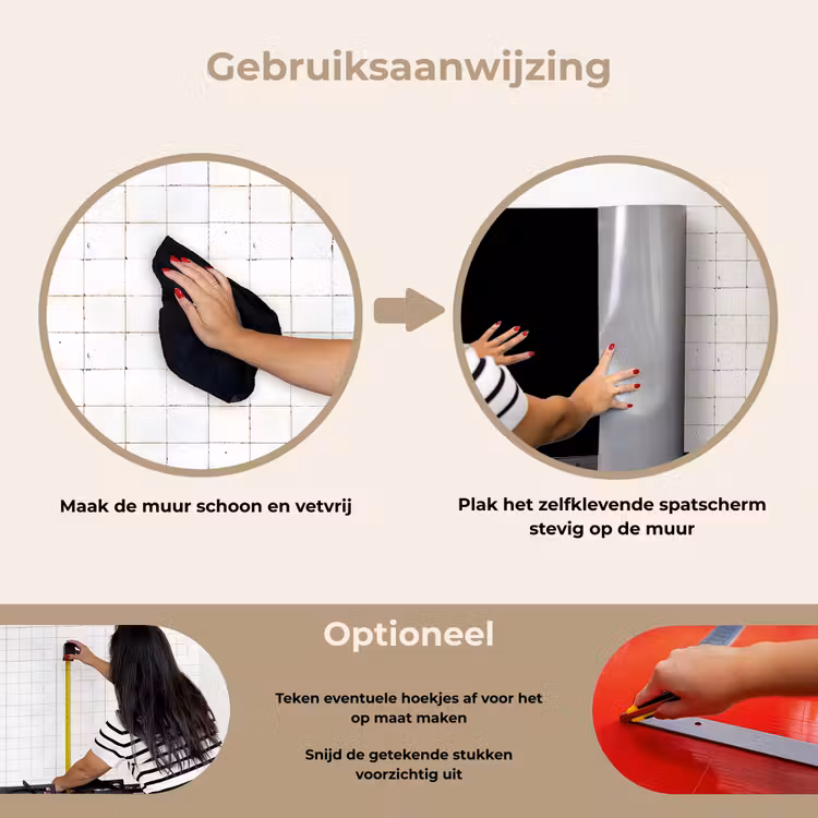 Spatscherm keuken - Zwart - Effen kleur — 8