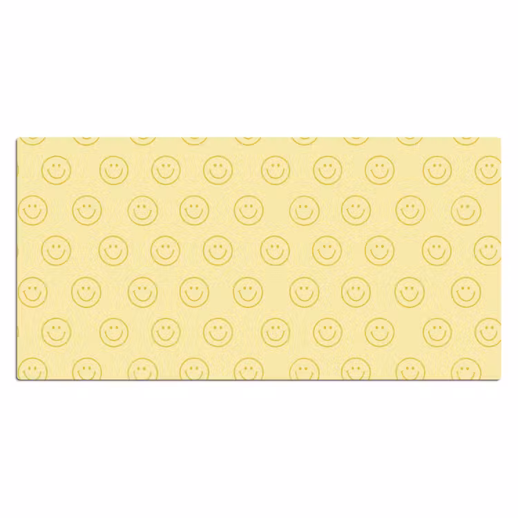 Bureau onderlegger - Smileys - Patroon - Retro - Zachtgeel — 2