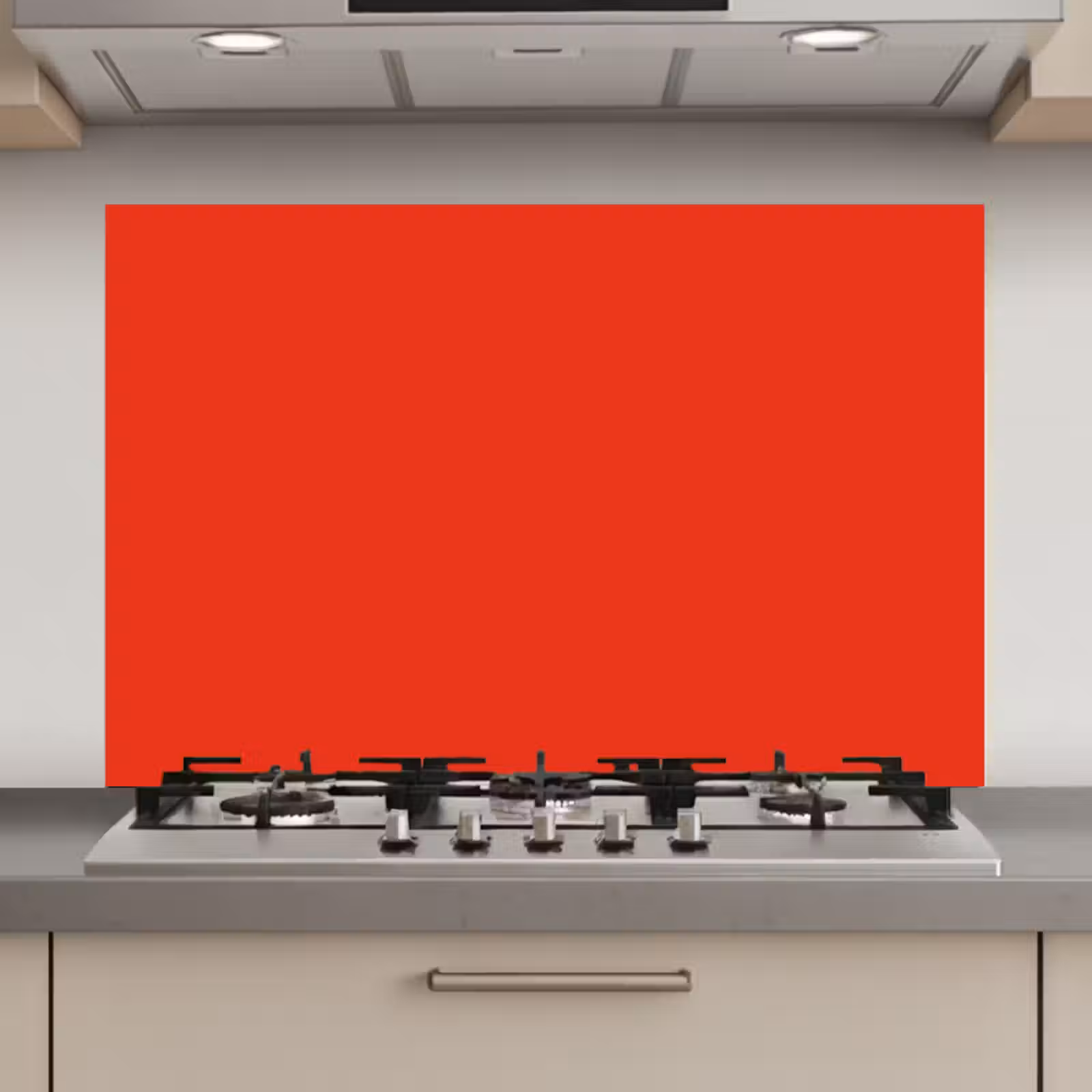 Spatscherm keuken - Rood - Kleur - Effen — 1