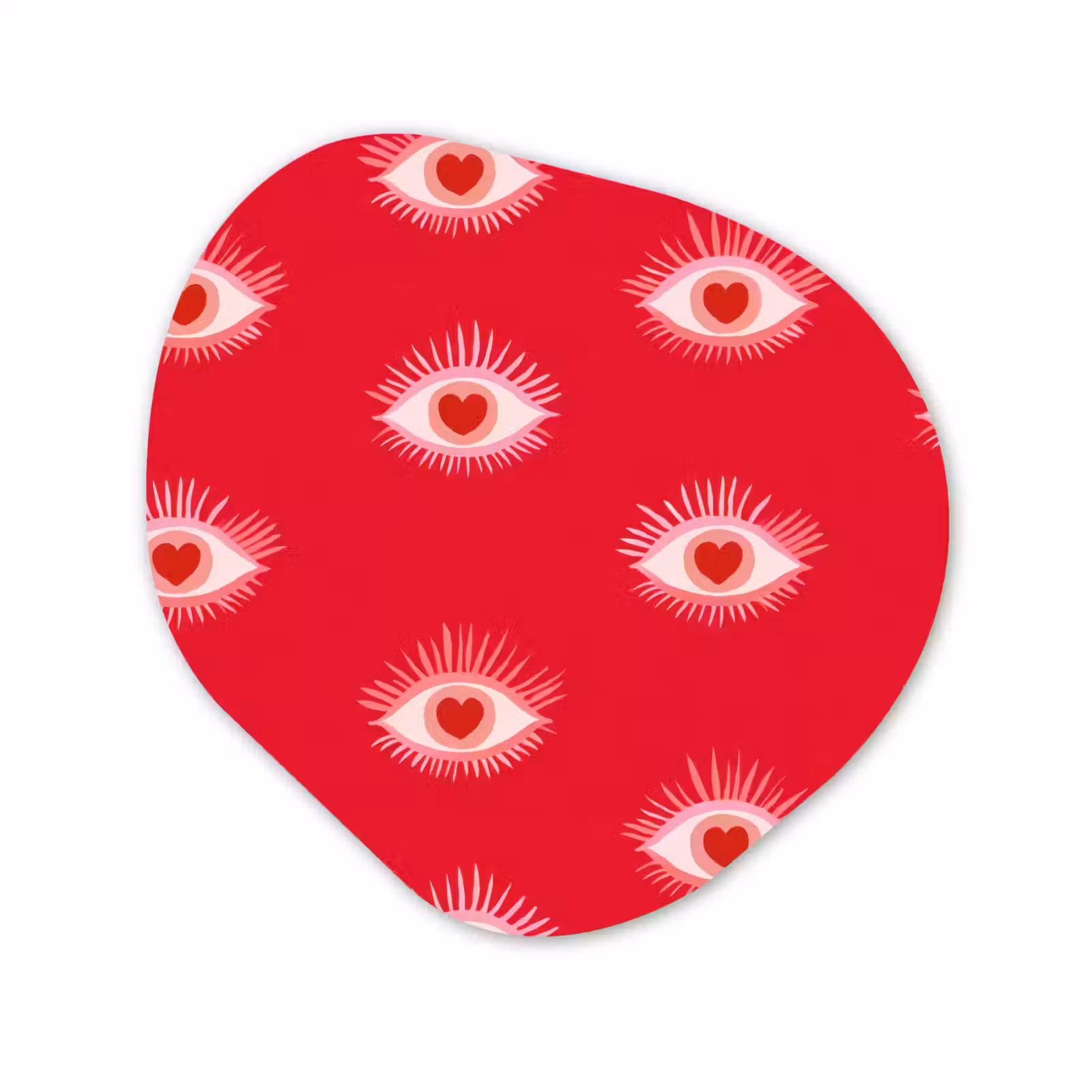Organisch schilderij - Forex - Ogen - Hart - Abstract - Rood - Roze — 1