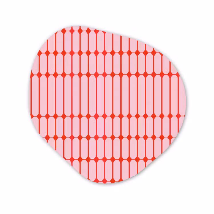Organisch schilderij - Forex - Geometrisch - Minimalistisch - Rood - Roze — 1