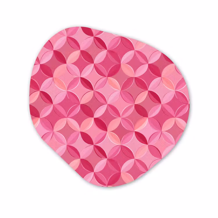 Organisch schilderij - Forex - Geometrisch - Mozaïek - Modern - Roze — 1