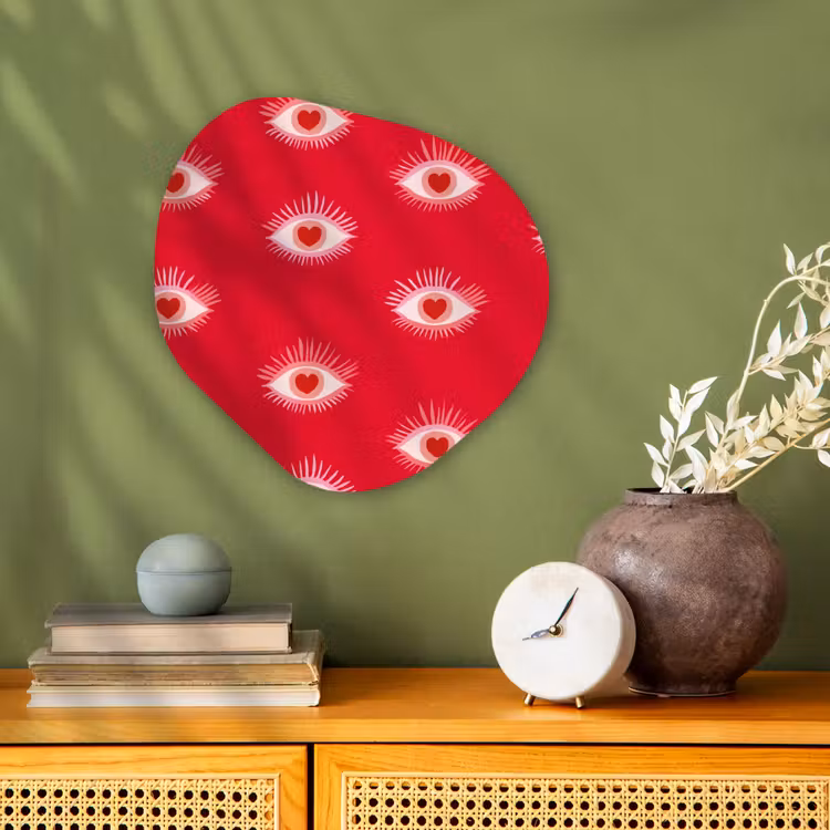 Organisch schilderij - Forex - Ogen - Hart - Abstract - Rood - Roze — 2