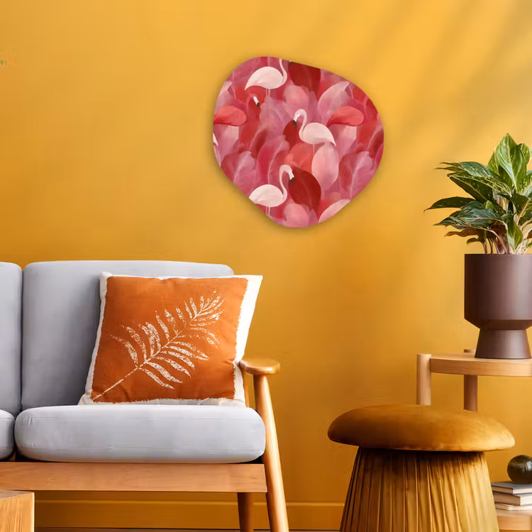 Organisch schilderij - Forex - Flamingo - Botanisch - Elegant - Roze - Rood — 3
