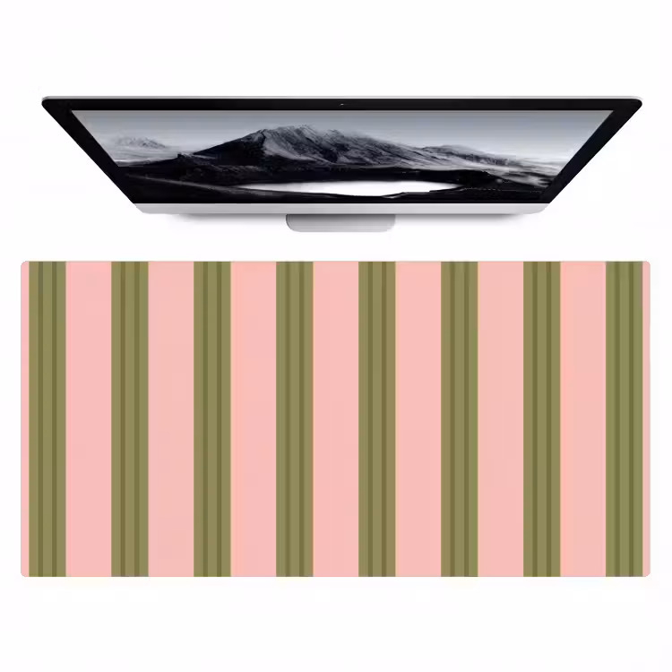 Bureau onderlegger - Patroon - Strepen - Abstract - Roze - Groen — 1