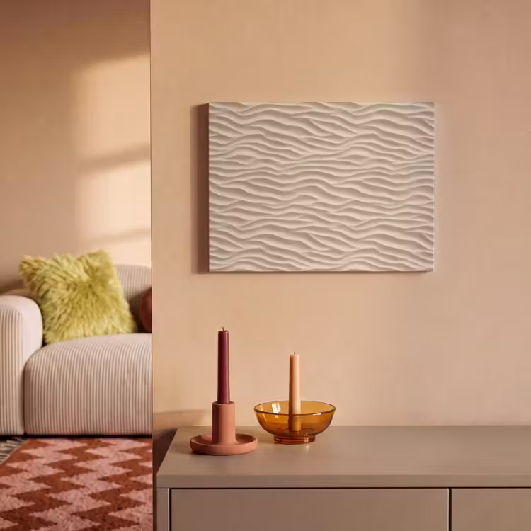 Akoestisch schilderij - Zand - Golven - Beige — 2