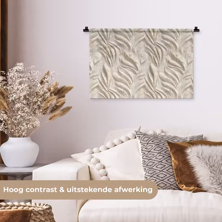 Wandkleed - Textuur - Reliëf - Beige — 4