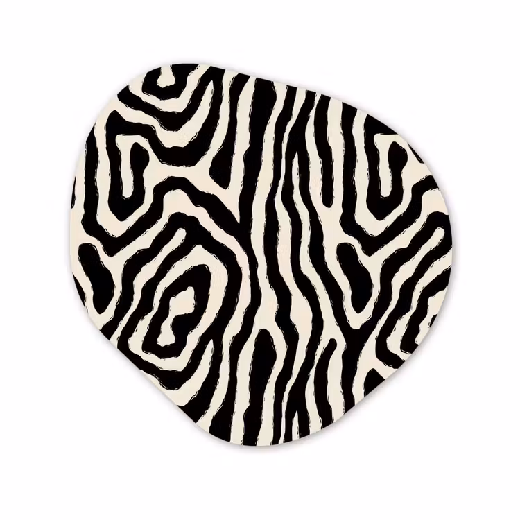 Organisch schilderij - Forex - Zebra - Zwart - Abstract — 1
