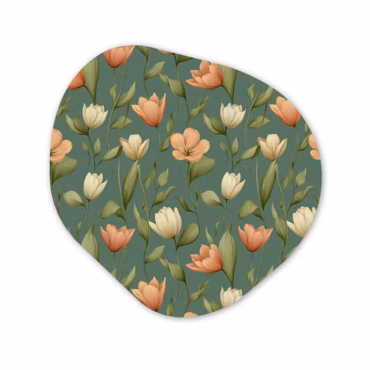Organisch schilderij - Forex - Tulpen - Botanisch - Groen — 1