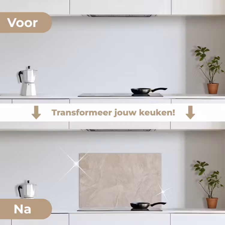Spatscherm keuken - Textuur - Wand - Modern - Beige - Abstract — 3