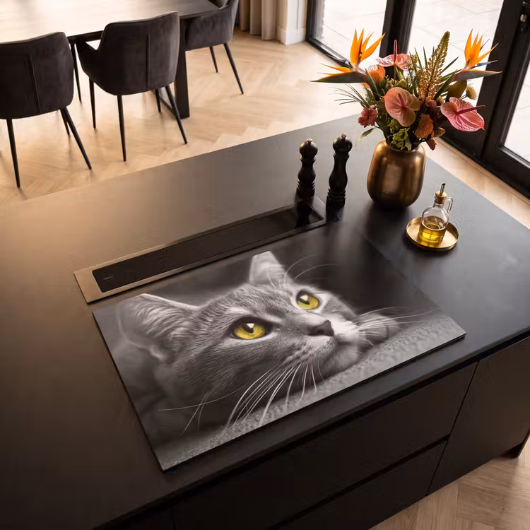 Inductie beschermer - Kat - Grijs - Dieren - Poes — 3