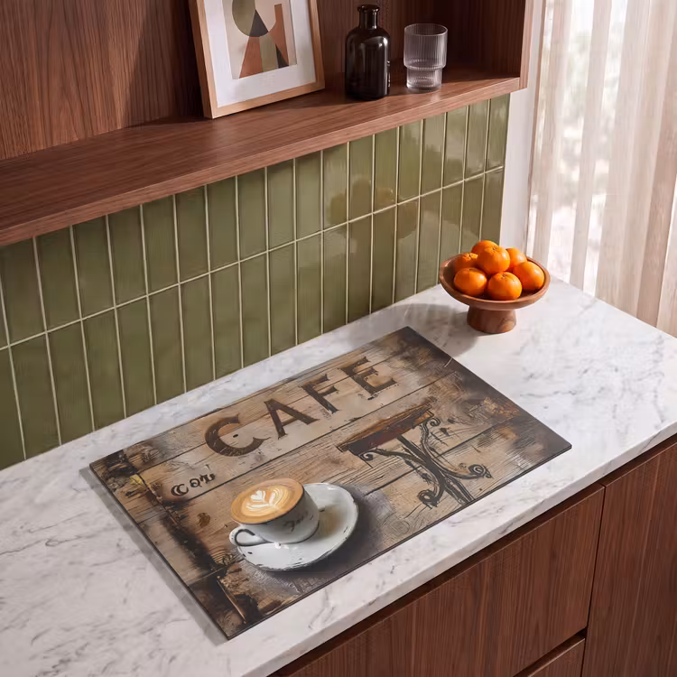 Inductie beschermer - Cafe - Hout - Koffie - Planken — 4