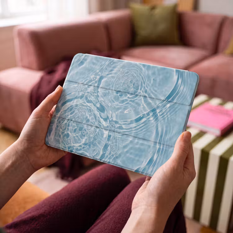 iPad hoes - Water - Blauw - bubbels — 3