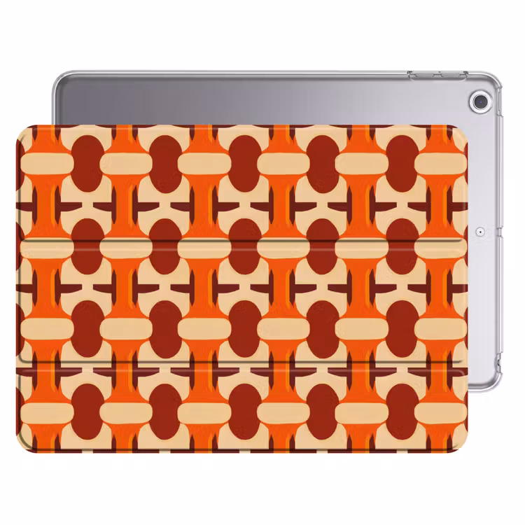iPad hoes - Geometrisch - Retro - Oranje — 1