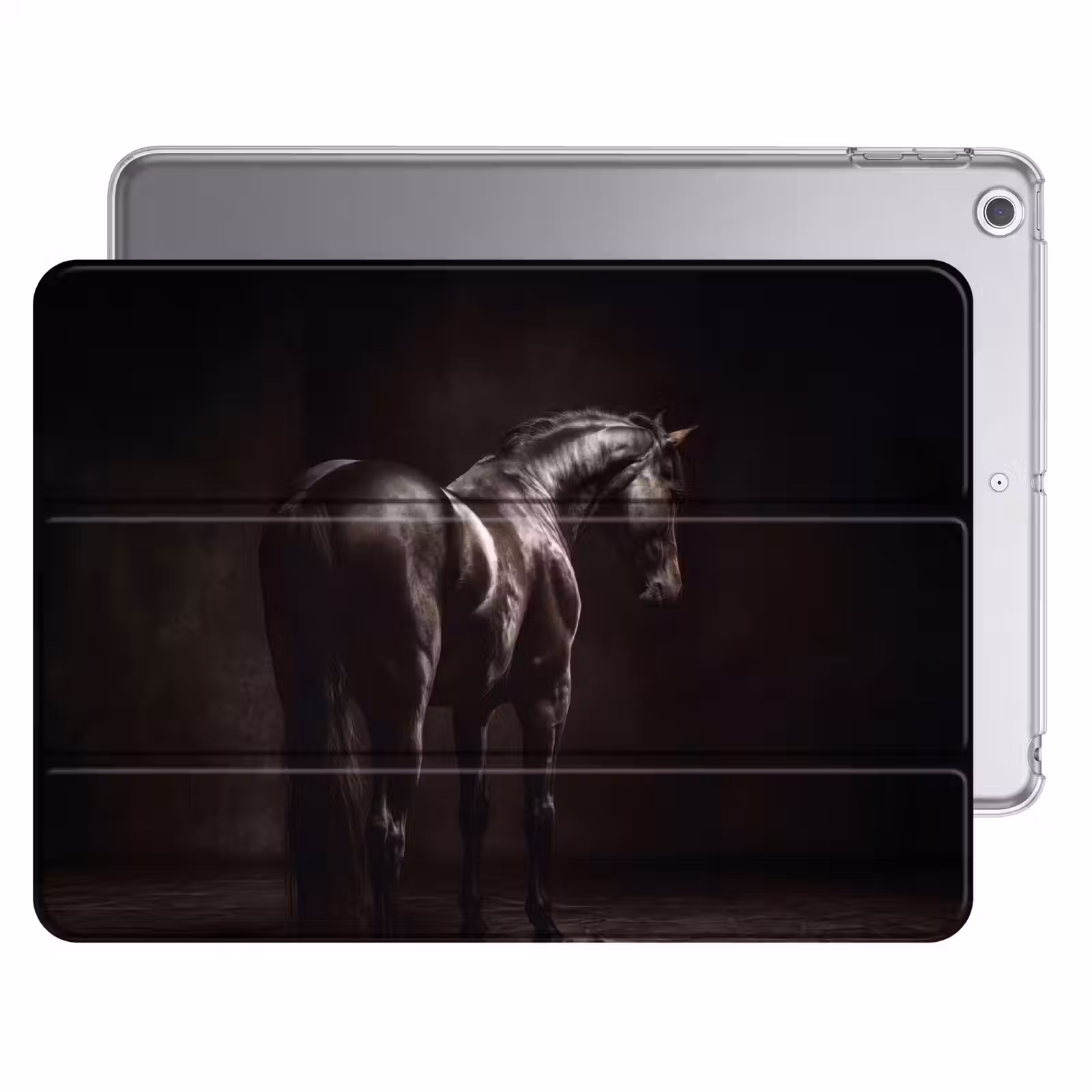 iPad hoes - Krachtig - Paard - Donker — 1