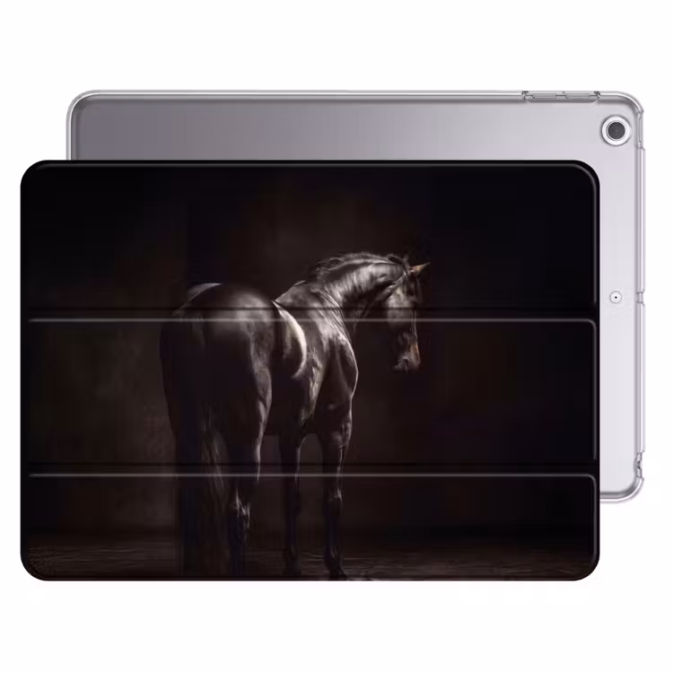 iPad hoes - Krachtig - Paard - Donker — 1