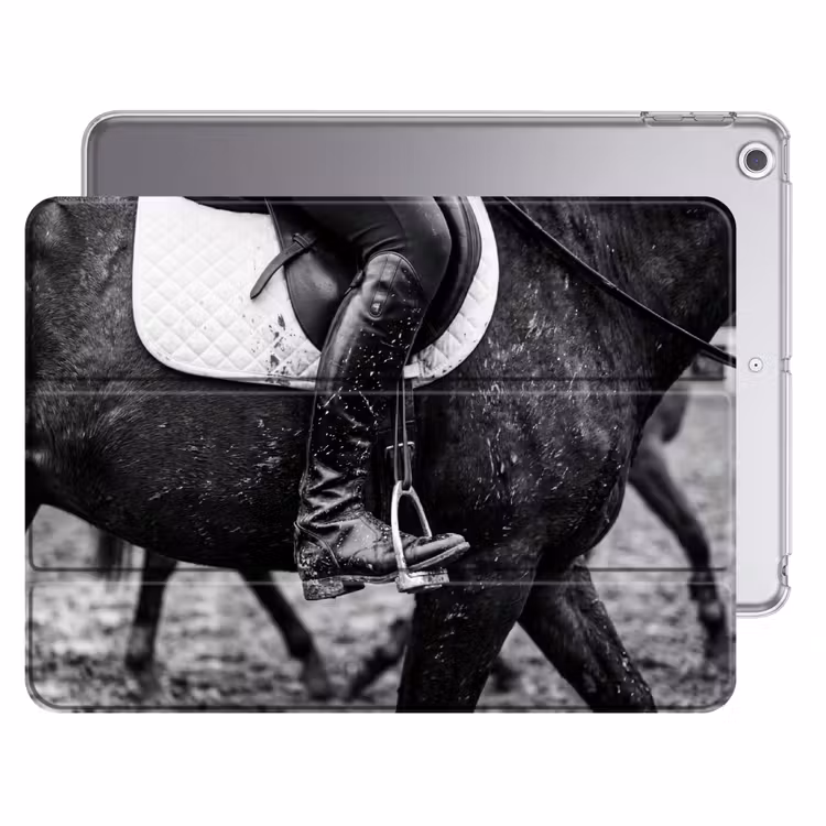 iPad hoes - Paard - Sport - Zwart - Wit — 1