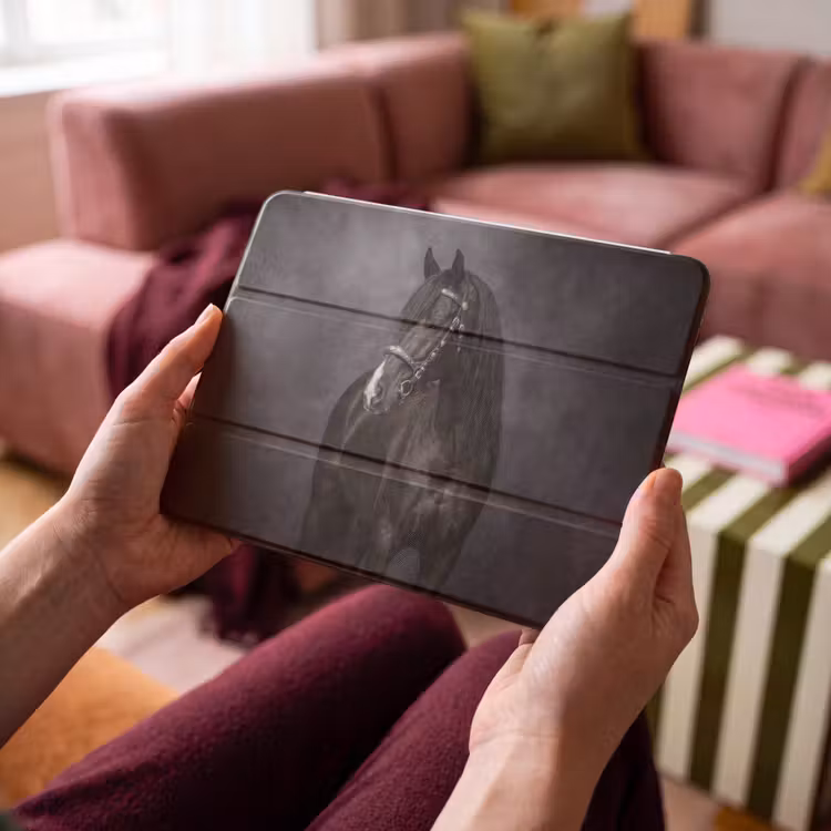 iPad hoes - Portret - Paard - Zwart — 3