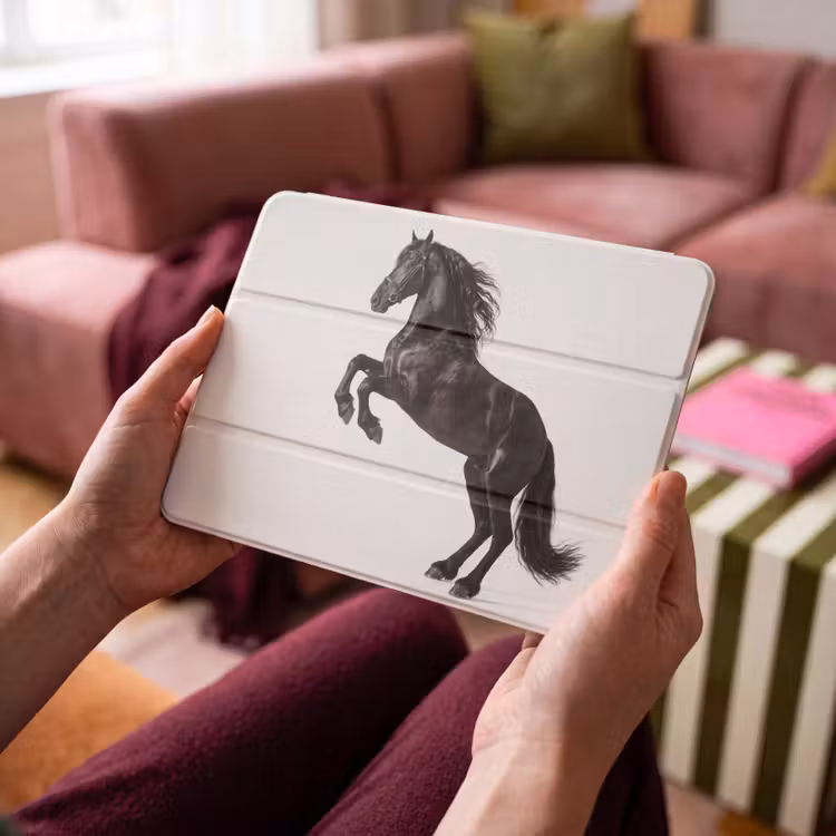 iPad hoes - Zwart - Paard - Portret — 3