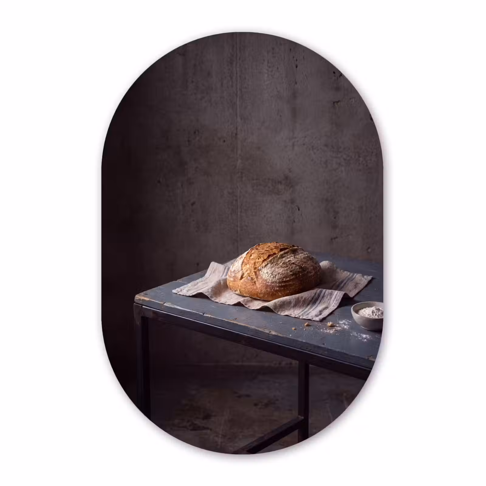 Muurovaal aluminium - Brood - Rustiek - Eten — 1