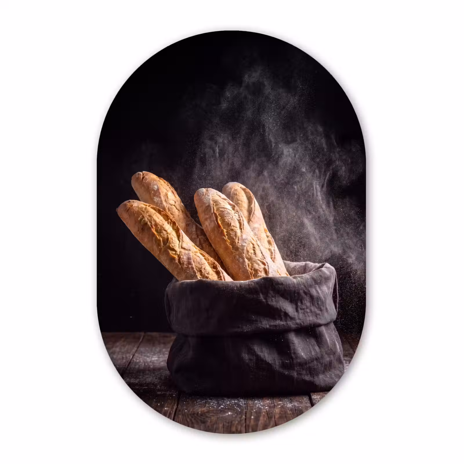 Muurovaal aluminium - Brood - Zak - Eten — 1