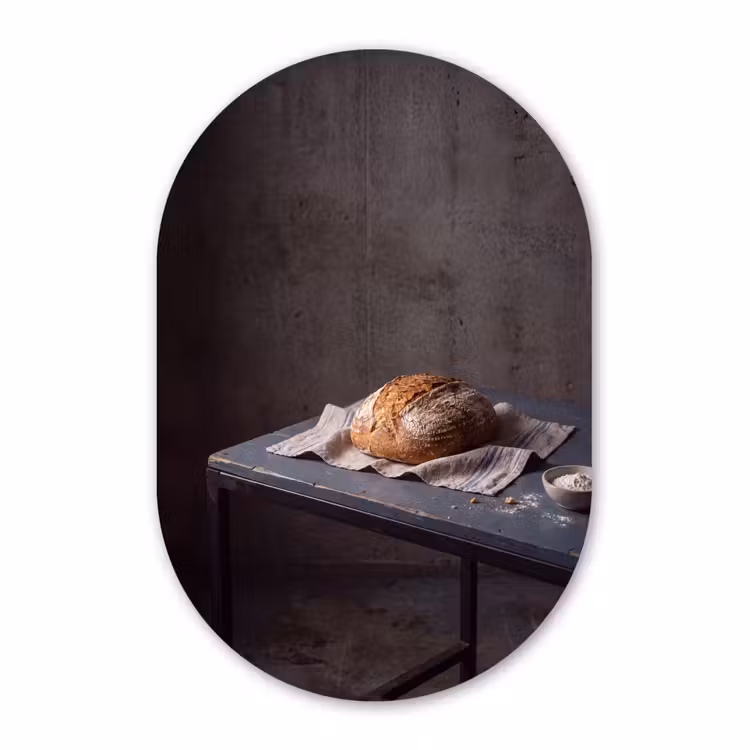 Muurovaal aluminium - Brood - Rustiek - Eten — 1