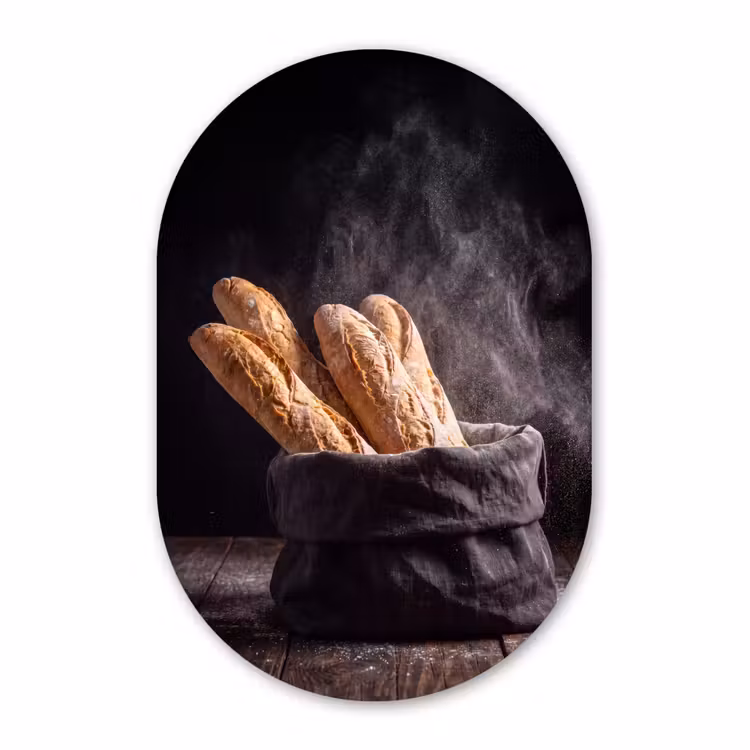 Muurovaal aluminium - Brood - Zak - Eten — 1
