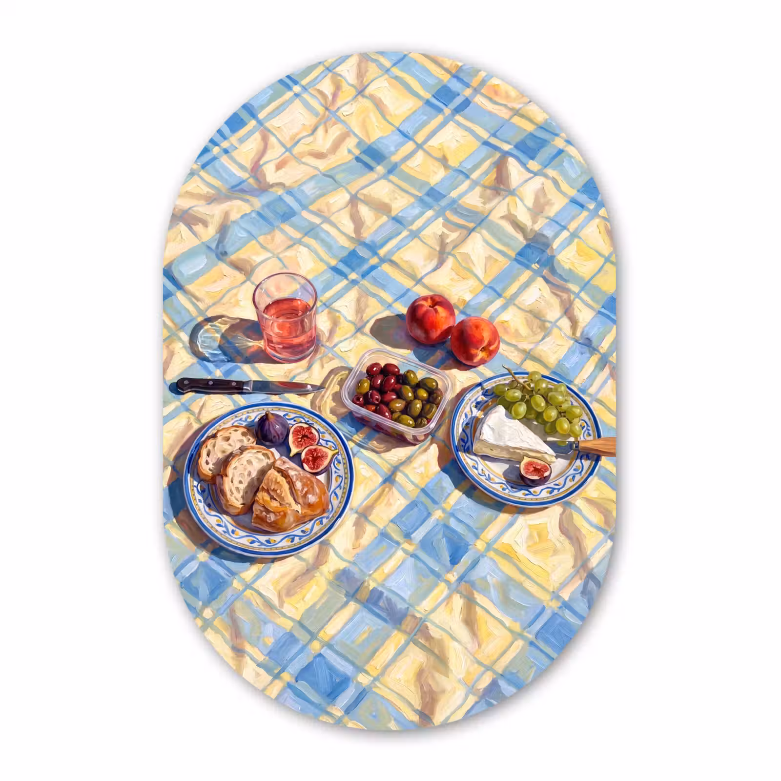 Muurovaal aluminium - Eten - Picknick - Zomer — 1