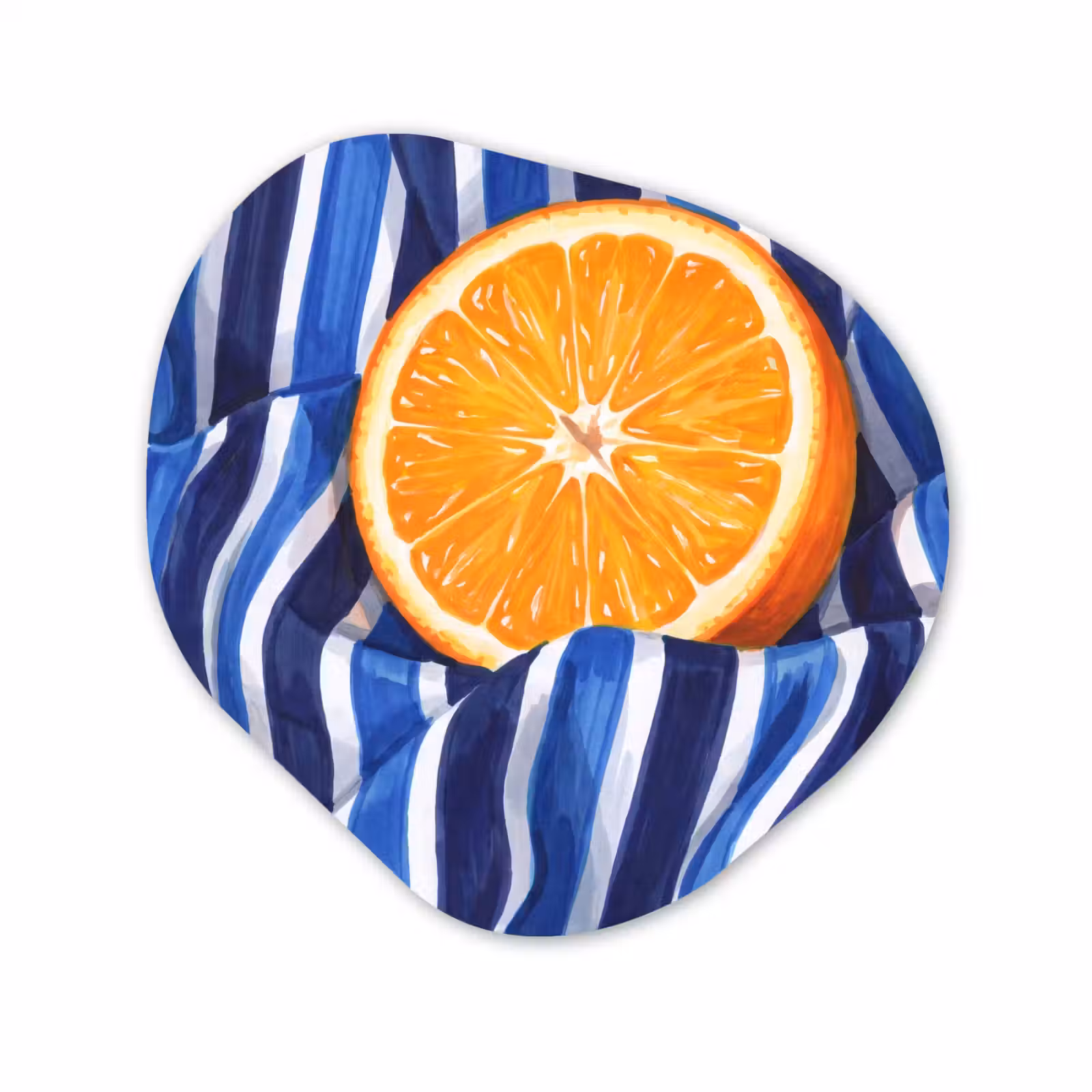 Organisch schilderij - Glas - Eten - Fruit - Oranje — 1