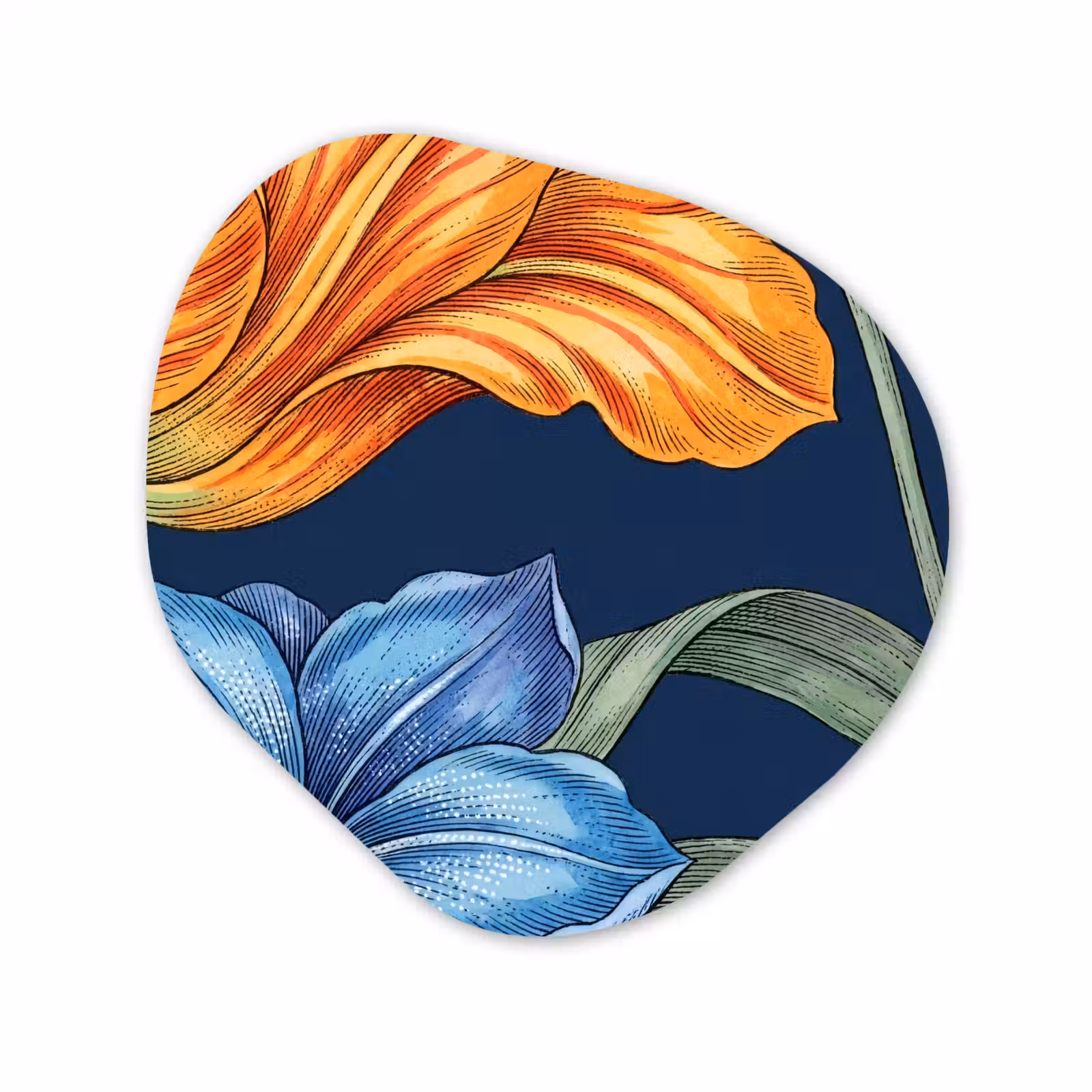 Organisch schilderij - Glas - Bloemen - Botanisch - Patroon — 1