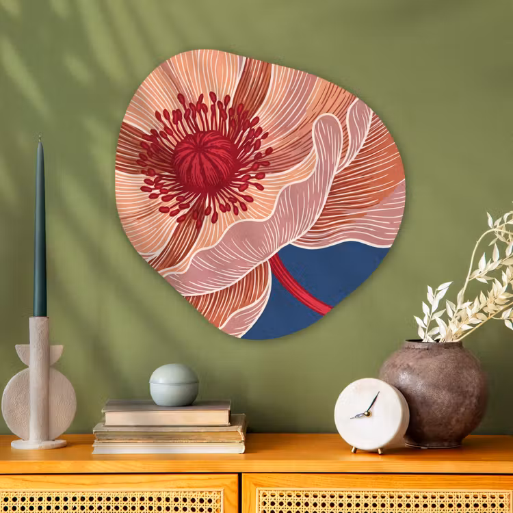 Organisch schilderij - Glas - Bloemen - Modern - Abstract — 2