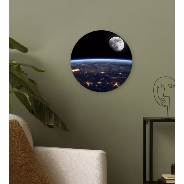 Wandcirkel - Glas - Aarde - Nacht - Ruimte — 3