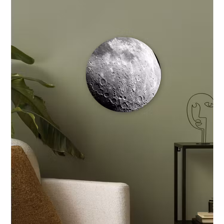 Wandcirkel - Glas - Maan - Kraters - Ruimte — 3