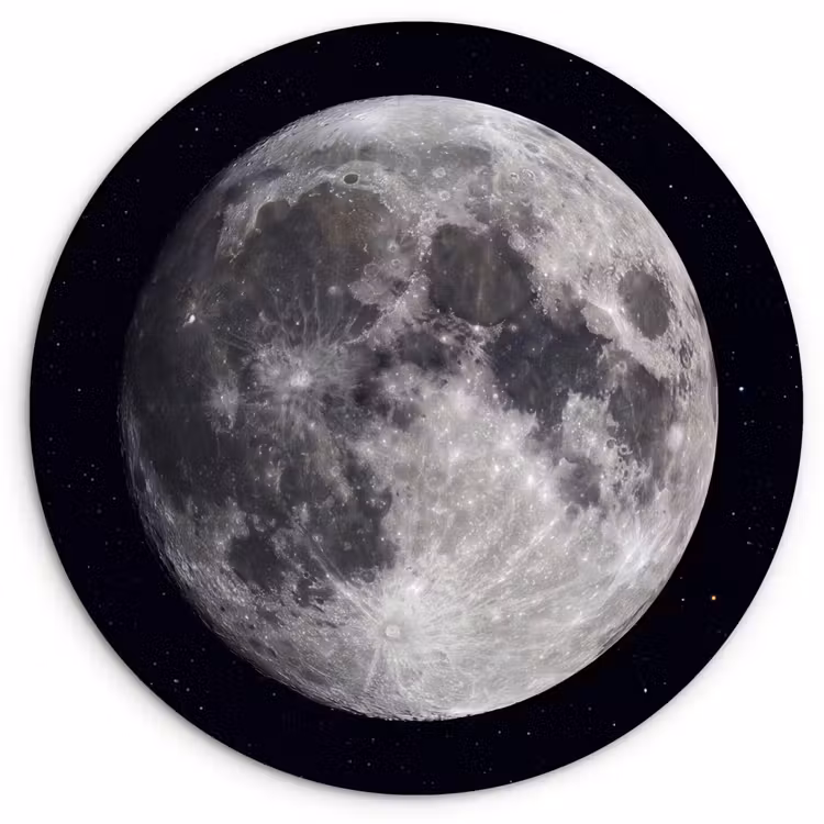 Wandcirkel - Glas - Maan - Sterren - Ruimte — 1