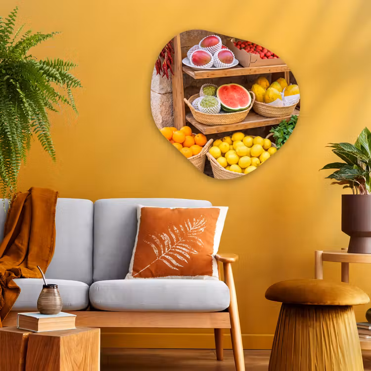 Organisch schilderij - Glas - Fruit - Markt - Vers — 3