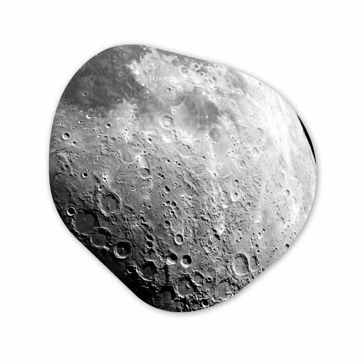 Organisch schilderij - Glas - Maan - Kraters - Ruimte — 1