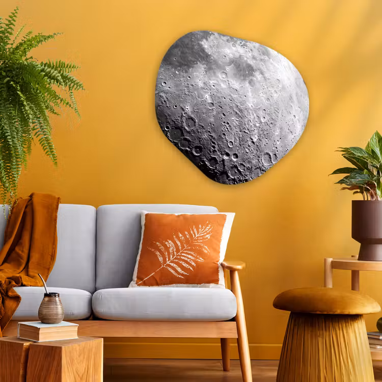 Organisch schilderij - Glas - Maan - Kraters - Ruimte — 3