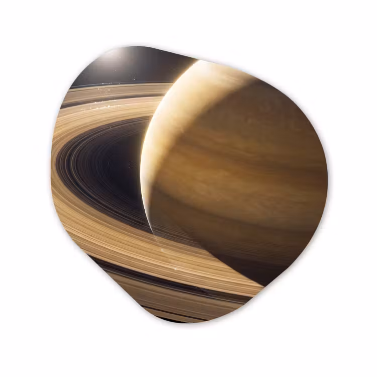 Organisch schilderij - Glas - Planeet - Ringen - Ruimte — 1