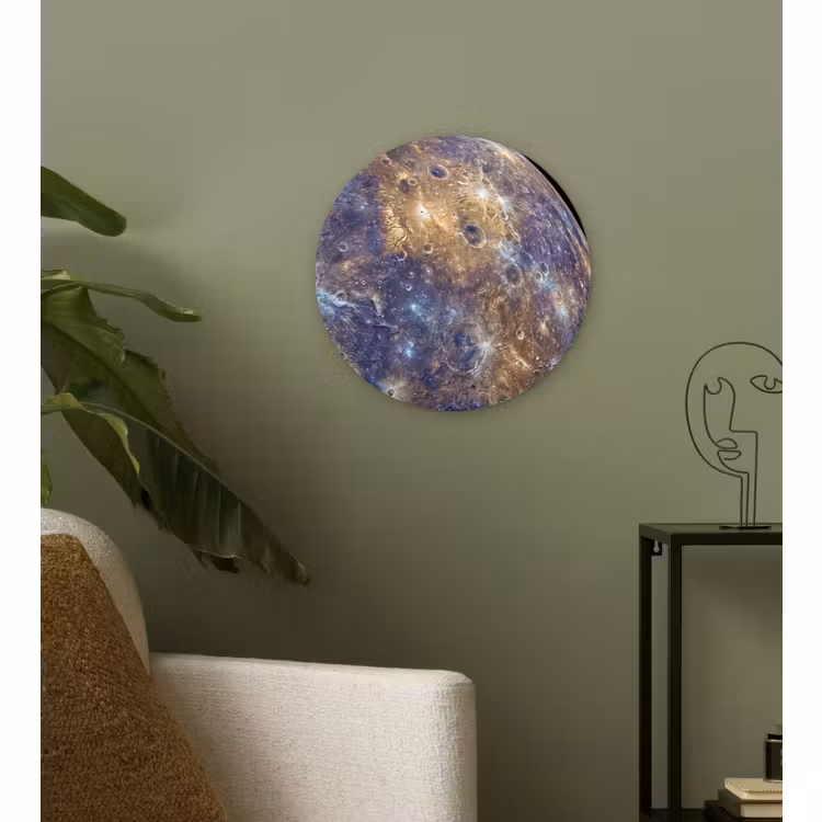 Wandcirkel - Glas - Planeet - Kraters - Ruimte — 3