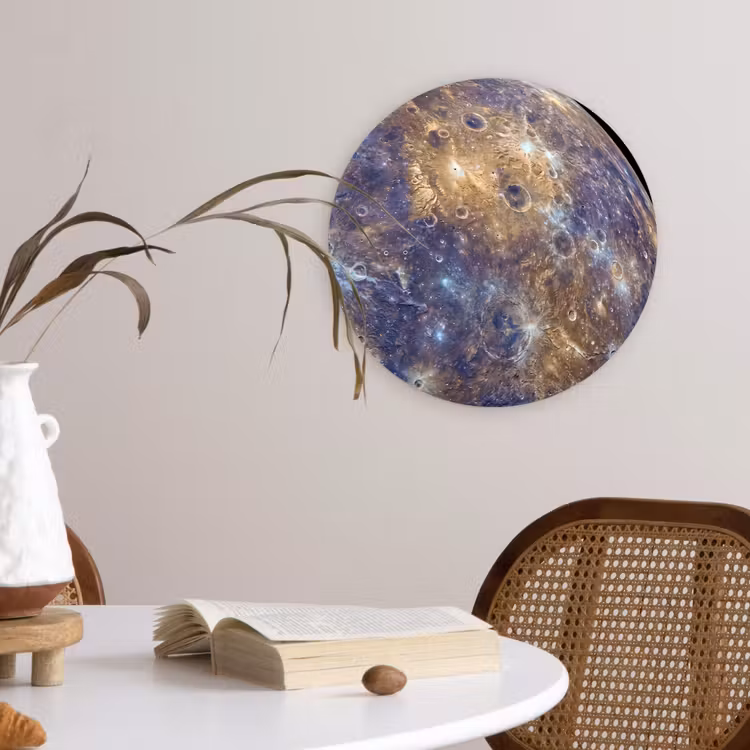 Wandcirkel - Glas - Planeet - Kraters - Ruimte — 4