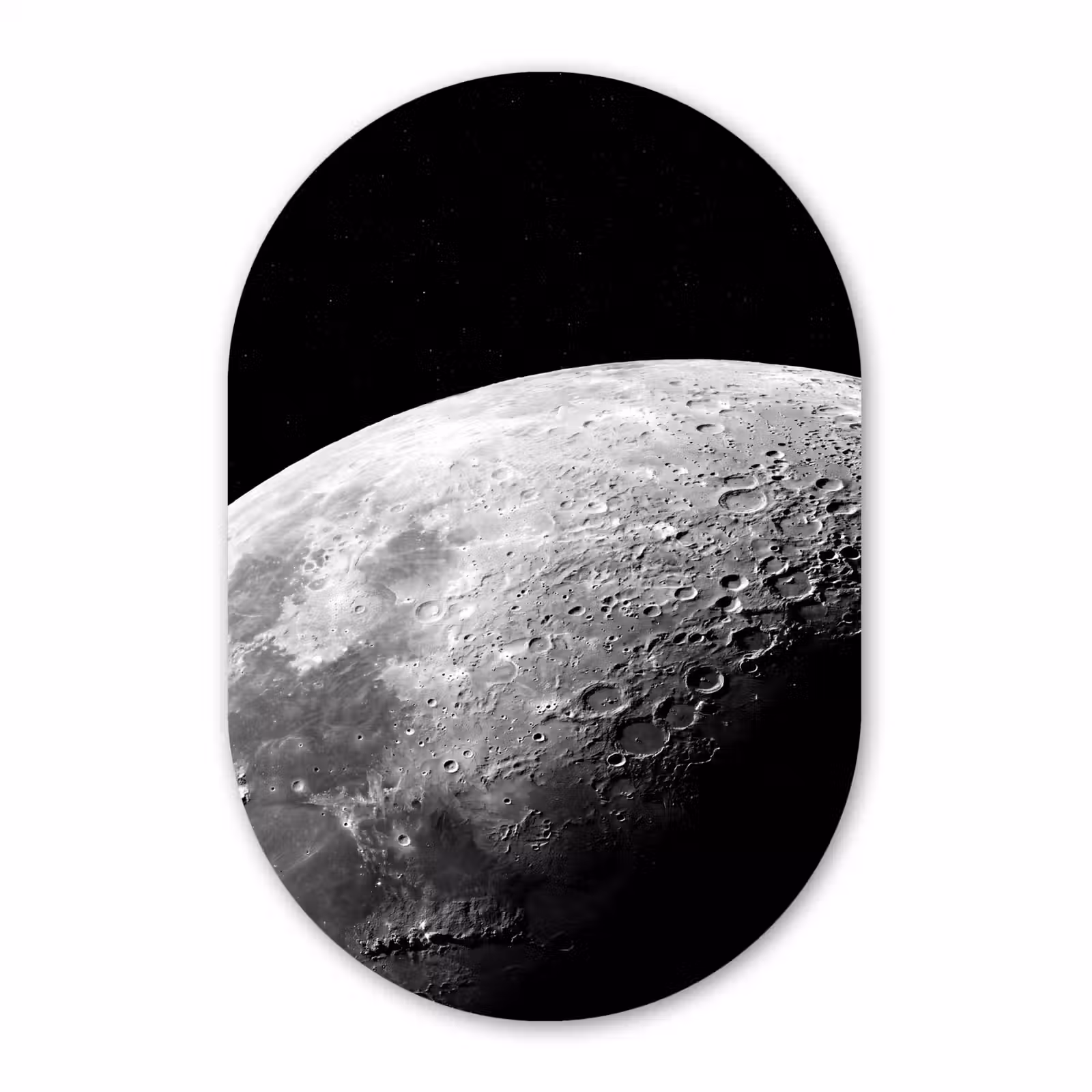 Muurovaal - Glas - Maan - Kraters - Ruimte — 1