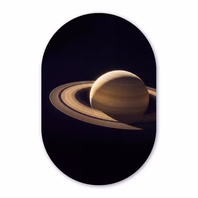 Muurovaal - Glas - Planeet - Ringen - Ruimte — 1