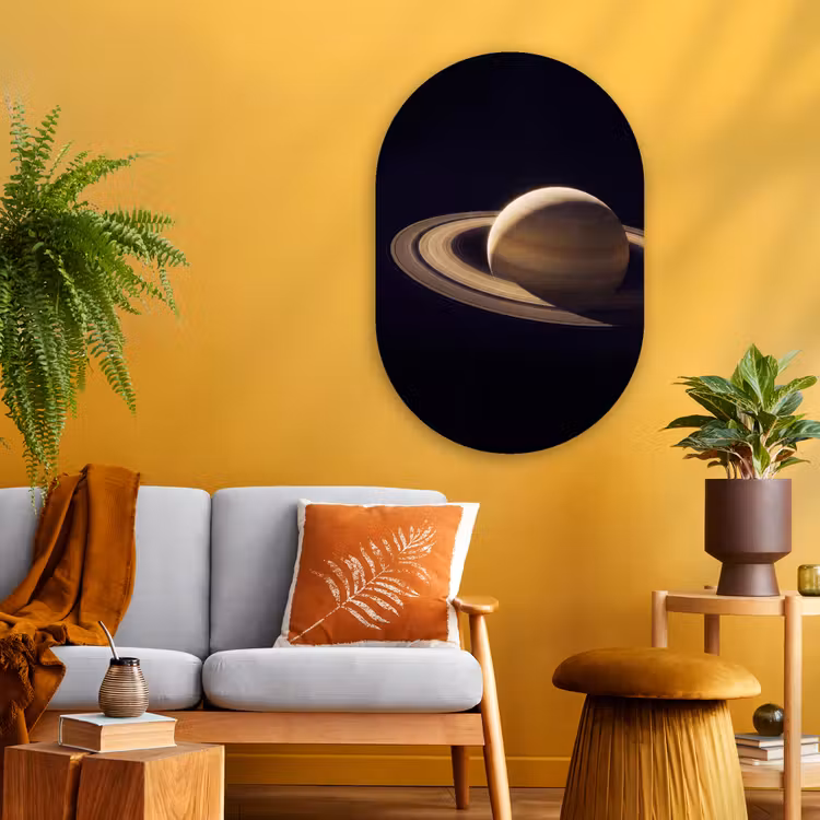 Muurovaal - Glas - Planeet - Ringen - Ruimte — 3