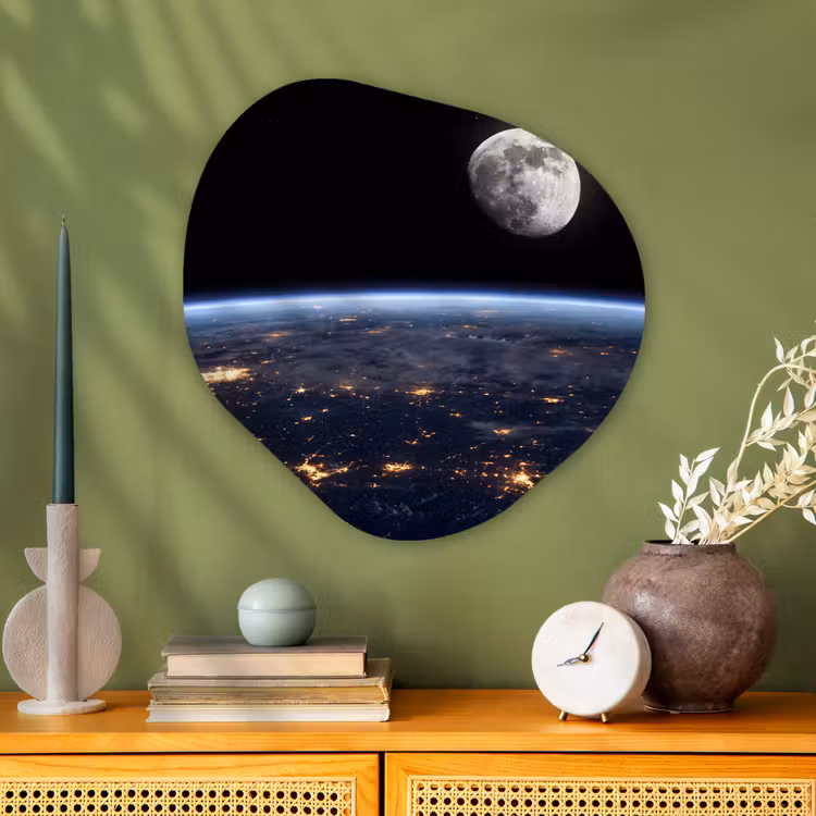Organisch schilderij - Glas - Aarde - Nacht - Ruimte — 2